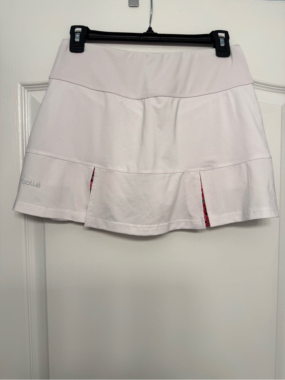 Bolle Womens Small White Tennis Skort Built In Shorts Golf Pickleball Pleated